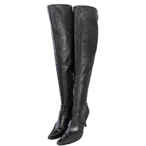 Donald J Pliner Black Leather Over Knee Boots - 6M